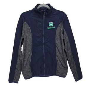 Notre Dame Fighting Irish Full Zip Jacket Womens Medium University College Sport